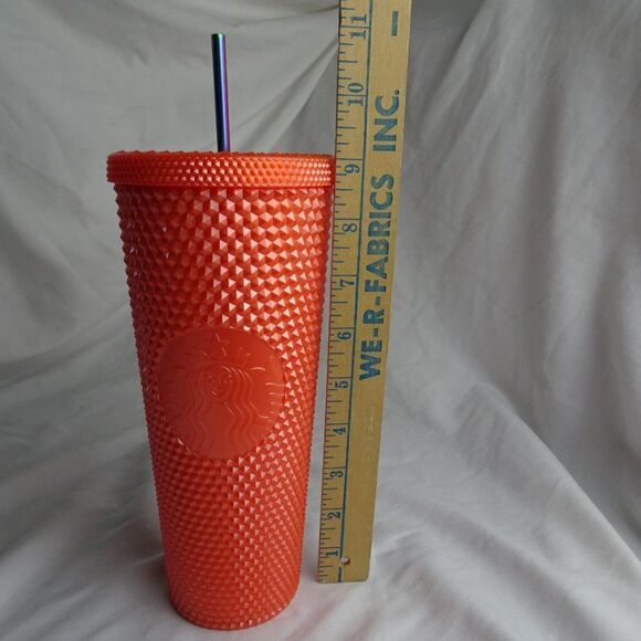 2021 Starbucks Orange Studded Tumbler 24oz. - Picture 7 of 7